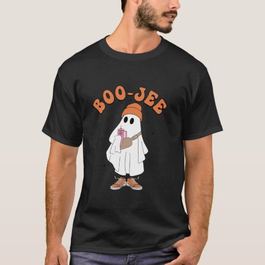 ブージーシーズン不気味カワイイ幽霊ブージーハロウィーン Tシャツ (正面)