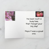 ブージービーベレーテッド誕生日またはカチオン カード (内部)