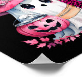 ブージーブジェー不気味幽霊ピンクハロウィーンパンプキン ポスター (角)