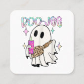 ブージーユーコックハロウィーン幽霊 スクエア名刺 (裏面)