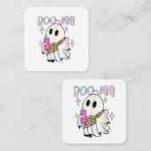 ブージーユーコックハロウィーン幽霊 スクエア名刺 (正面/裏面)