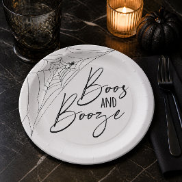 ブースとブーズのクモの巣 ハロウィン大人パーティー ペーパープレート