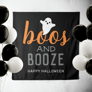 ブースとブーズ ハロウィンパーティー サイン タペストリー