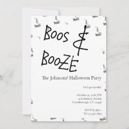 ブースとブーツ ハロウィンパーティー ミニマル 招待状