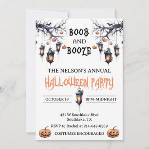 ブースと酒のハロウィンパーティー招待状 招待状