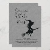 ブースのリネン ハロウィンパーティーを全て 招待状 (正面/裏面)