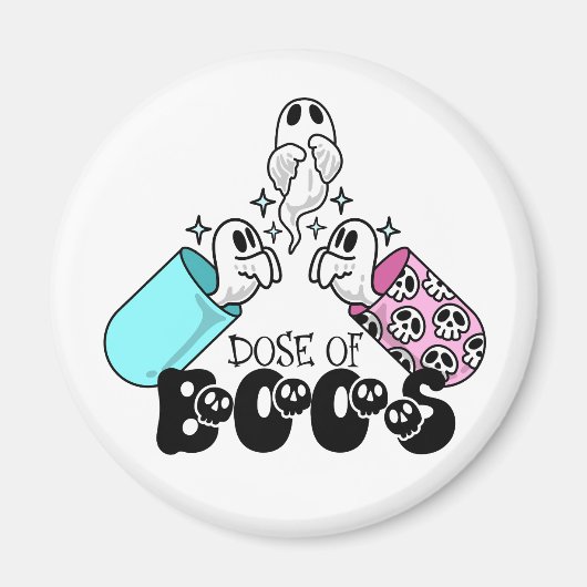 ブースの投与量 ハロウィン医療 マグネット (正面)