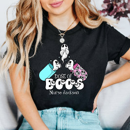 ブースの服用 カスタムナース ハロウィン おもしろい 医療 Tシャツ