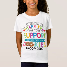 ブースの販売用のTroop Cookieシャツのマッチング Tシャツ
