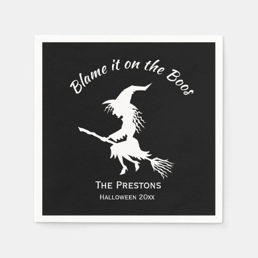 ブースの魔女のせいにしろ スタンダードカクテルナプキン (正面)