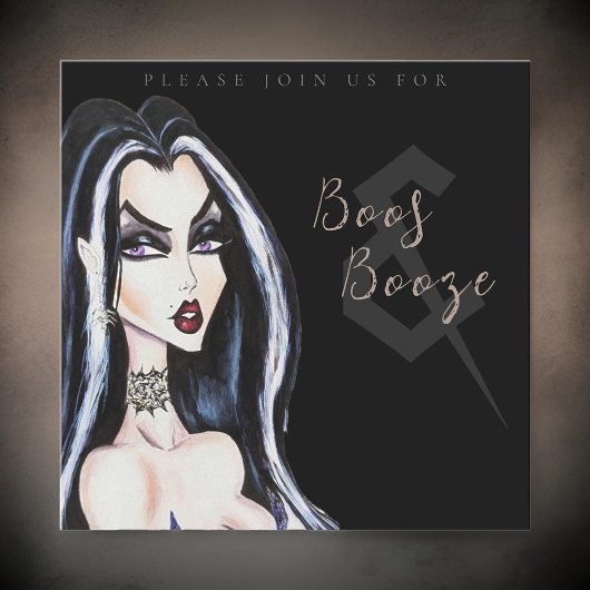 ブースアンドブーズアダルトハローウィンパーティ招待状