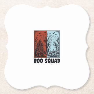 ブースクワッド ヴィンテージ ハロウィン パンプキン Tシャツ デザイン 1 ペーパーコースター