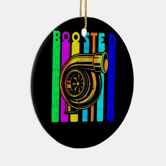 ブーストターボカー昇圧ターボチャージャレトロレース セラミックオーナメント (右)