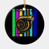 ブーストターボカー昇圧ターボチャージャレトロレース セラミックオーナメント (正面)