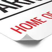 ブースフェリーパークスタジアム通り標識 ポスター (角)