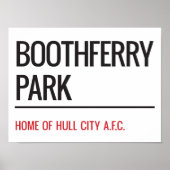 ブースフェリーパークスタジアム通り標識 ポスター (正面)