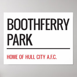 ブースフェリーパークスタジアム通り標識 ポスター