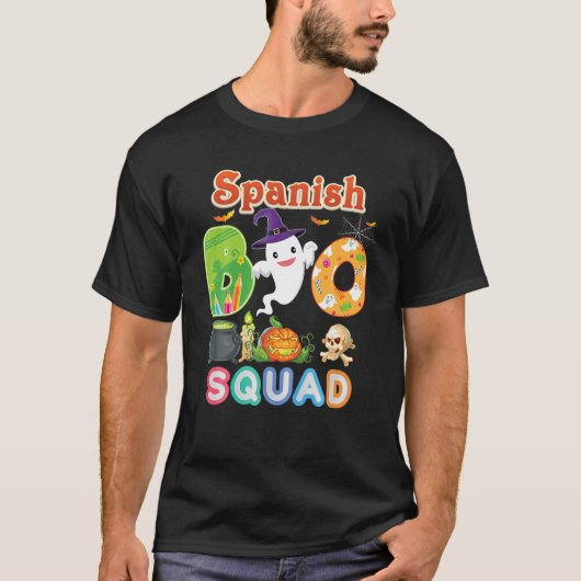 ブースペインの・スクー・チーム・クルー・幽霊・先生・ハロー Tシャツ (正面)