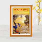 «ブースライン»ヴィンテージ旅行ポスター カード (黄色い花)