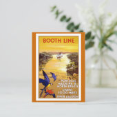 "ブースライン"ヴィンテージ旅行ポスター ポストカード (スタンド正面)