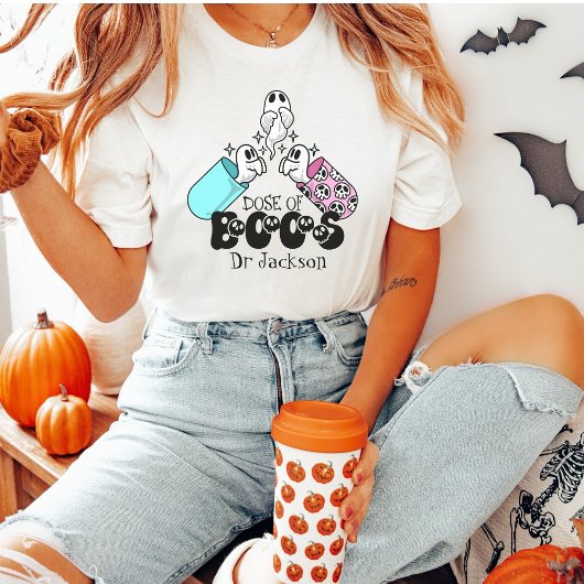 ブース一気飲み カスタムドクター ハロウィン ジョーク Tシャツ