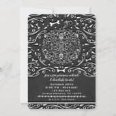 ブース＆ブース ヴィンテージ チョーク エレガント ハロウィン パーティー 招待状 (裏面)