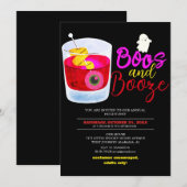 ブーズとブーズヴィンテージハロウィーンの衣装パーティー 招待状 (正面/裏面)