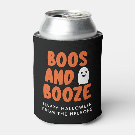 ブーズアダルトハロウィーン幽霊Koozie クール 缶クーラー (缶正面)