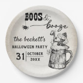 ブーズアンドブーズ幽霊ハローウィンパーティ ペーパープレート (正面)