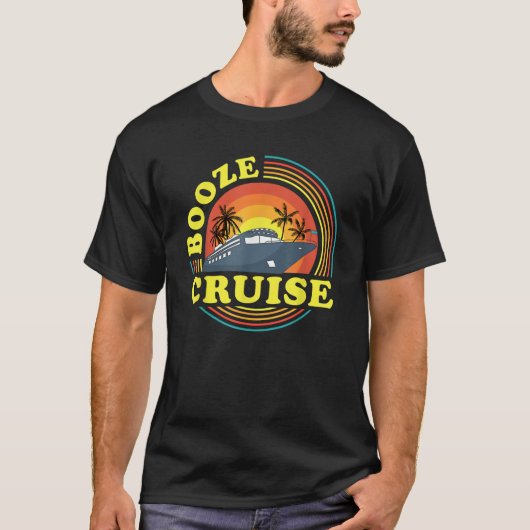 ブーズクルーズクルーズシップ飲む夏休み Tシャツ (正面)