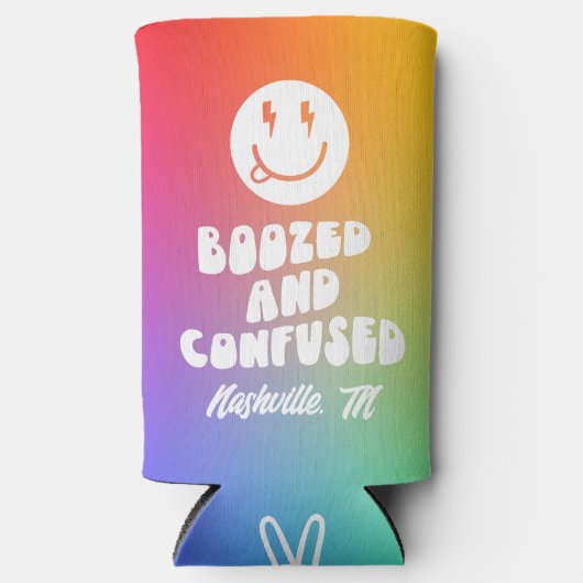 ブーズドと混乱したレトロレインボーバチェロレッテ スリム缶クーラー (正面)