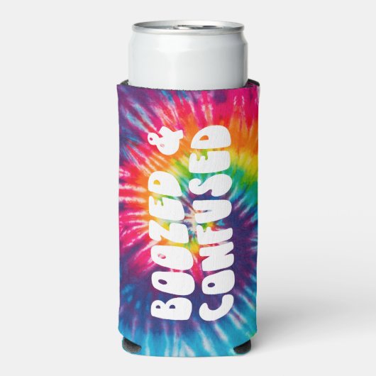 ブーズドと混乱した絞り染めバチェロレッテの好意 スリム缶クーラー (Seltzer正面)