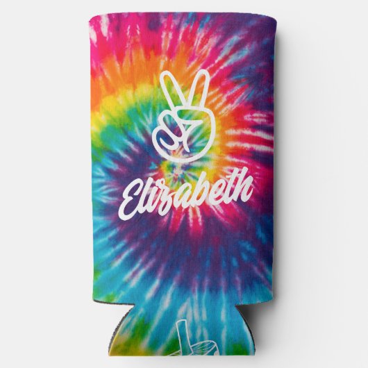 ブーズドと混乱した絞り染めバチェロレッテの好意 スリム缶クーラー (裏面)