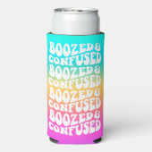 ブーズド混乱レトロレタリングレインボーグラデーションS スリム缶クーラー (Seltzer裏面)