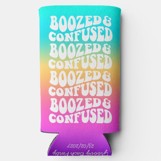 ブーズド混乱レトロレタリングレインボーグラデーションS スリム缶クーラー (裏面)