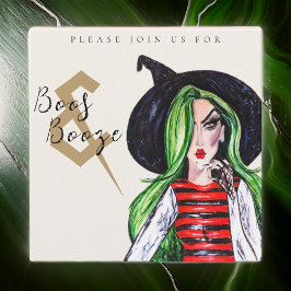 ブーズハロウィーンウィッチパーティの招待状