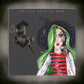 ブーズハロウィーンウィッチパーティの招待状