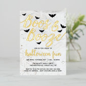 ブーズハローウィンパーティ実在 箔招待状 (立ち正面)
