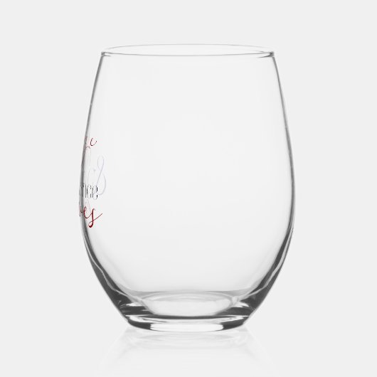 ブーズフードバッドダンスムーブメントタイポグラフィ ステムなしワイングラス (左)