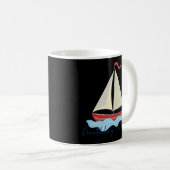 ブーズベイハーバーセーリングセーリングボートレガ航海のッタ コーヒーマグカップ (正面右)