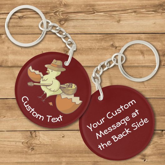 ブーズーキキーチェーン付きイースターシック キーホルダー