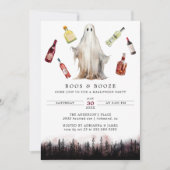 ブーズ |おもしろい幽霊大人ハローウィンパーティ 招待状 (正面)