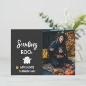 「ブーズ」を送るハロウィーンカスタムの写真がかわいい カード (スタンド正面)