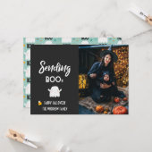 「ブーズ」を送るハロウィーンカスタムの写真がかわいい カード (正面/裏面インサイチュ)