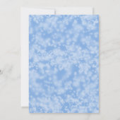 ブーズ、バブリーきらきら光る、アイドブルー婚約パーティ 招待状 (裏面)