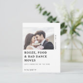 ブーゼおもしろい、フードフォトウェディング日付を保存 ポストカード (スタンド正面)