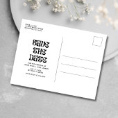 ブーゼおもしろい、食べ物、悪いダンスの移動日付を保存 案内ポストカード