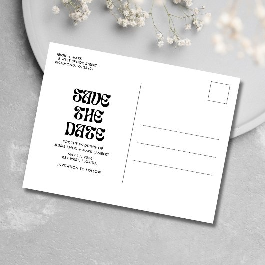 ブーゼおもしろい、食べ物、悪いダンスの移動日付を保存 案内ポストカード