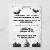 ブーゼとこうもりゴシック大人ハローウィンパーティ 招待状 (裏面)