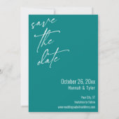 ブーゼ、食べ物、疑わしいダンスムーブカード セーブザデート (裏面)